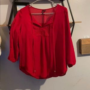 Red blouse